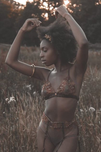 Ihuoma, Divine Feminine High Waist Brief, Luxury lingerie for black woman