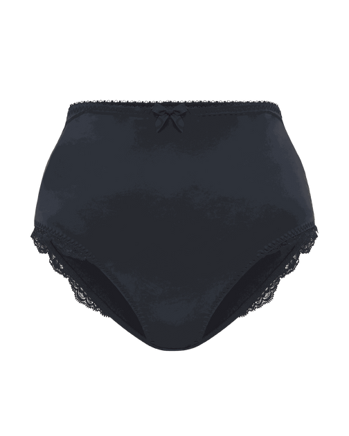 Luxury Leavers Lace Medium Panties in Black