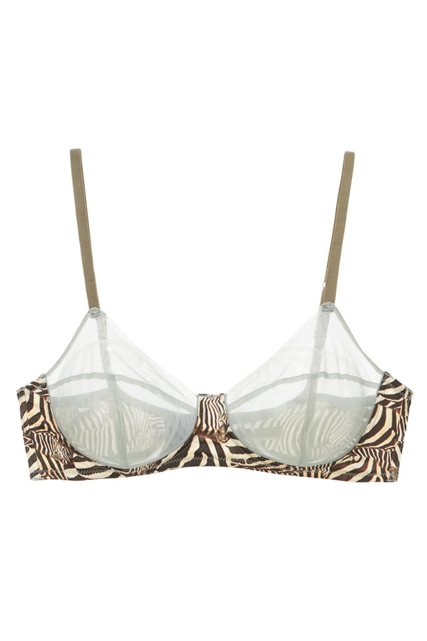 Voiment Zebra tulle wireless bra