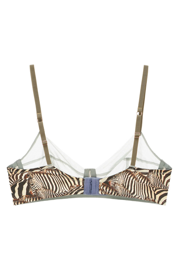 Voiment Zebra tulle wireless bra