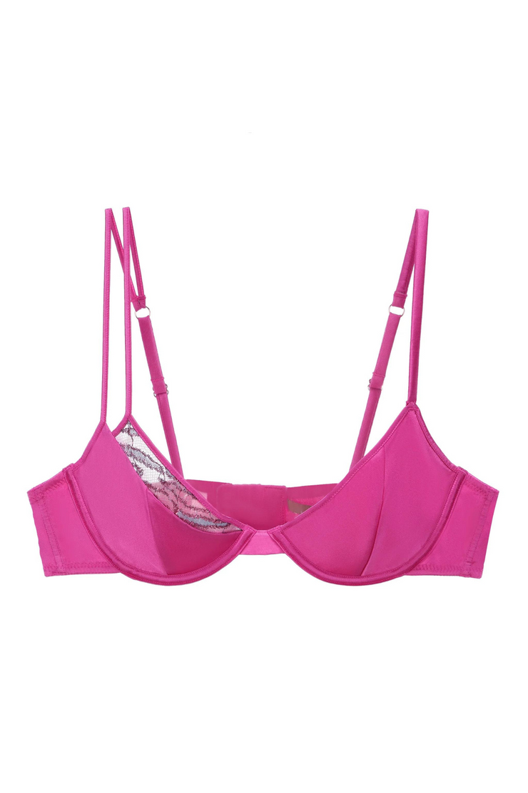 Voiment Asymmetrical silk bra