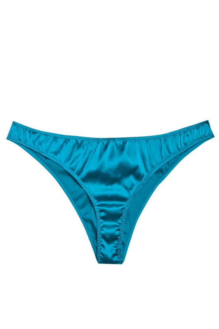 Fleur du Mal Aquamarine laced up cheeky