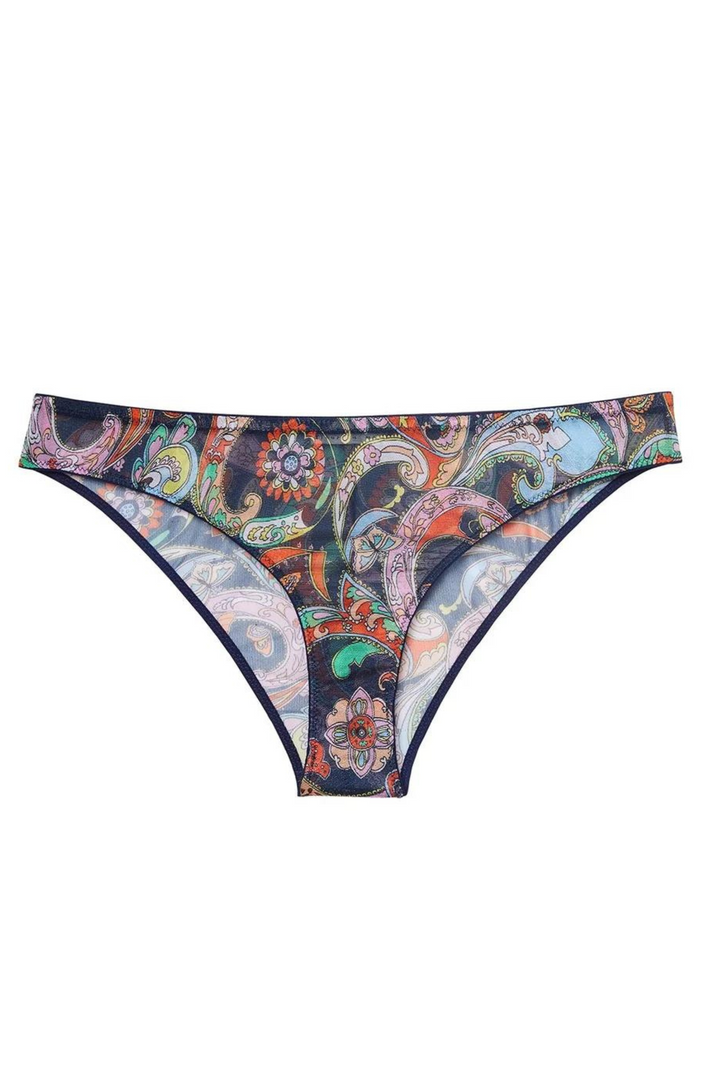 Fleur du Mal Paisley mesh cheeky