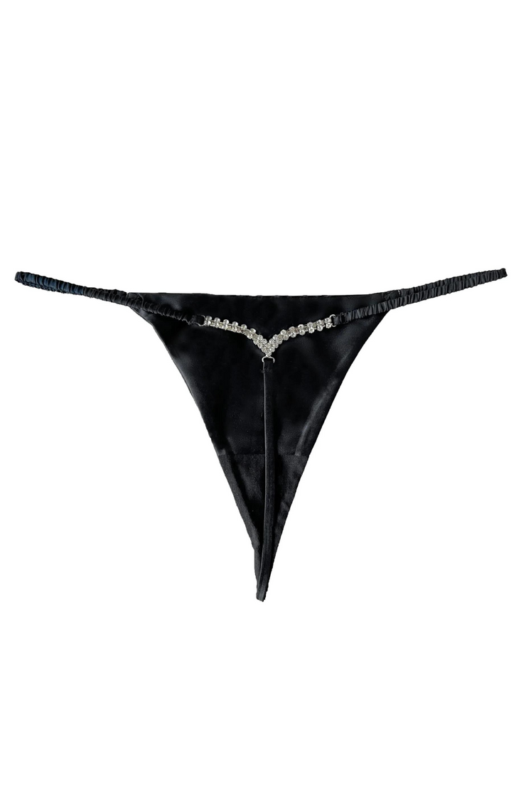 Pendant Lady Pearl G String V-string Women Panties Low Waist Underwear Gn_b
