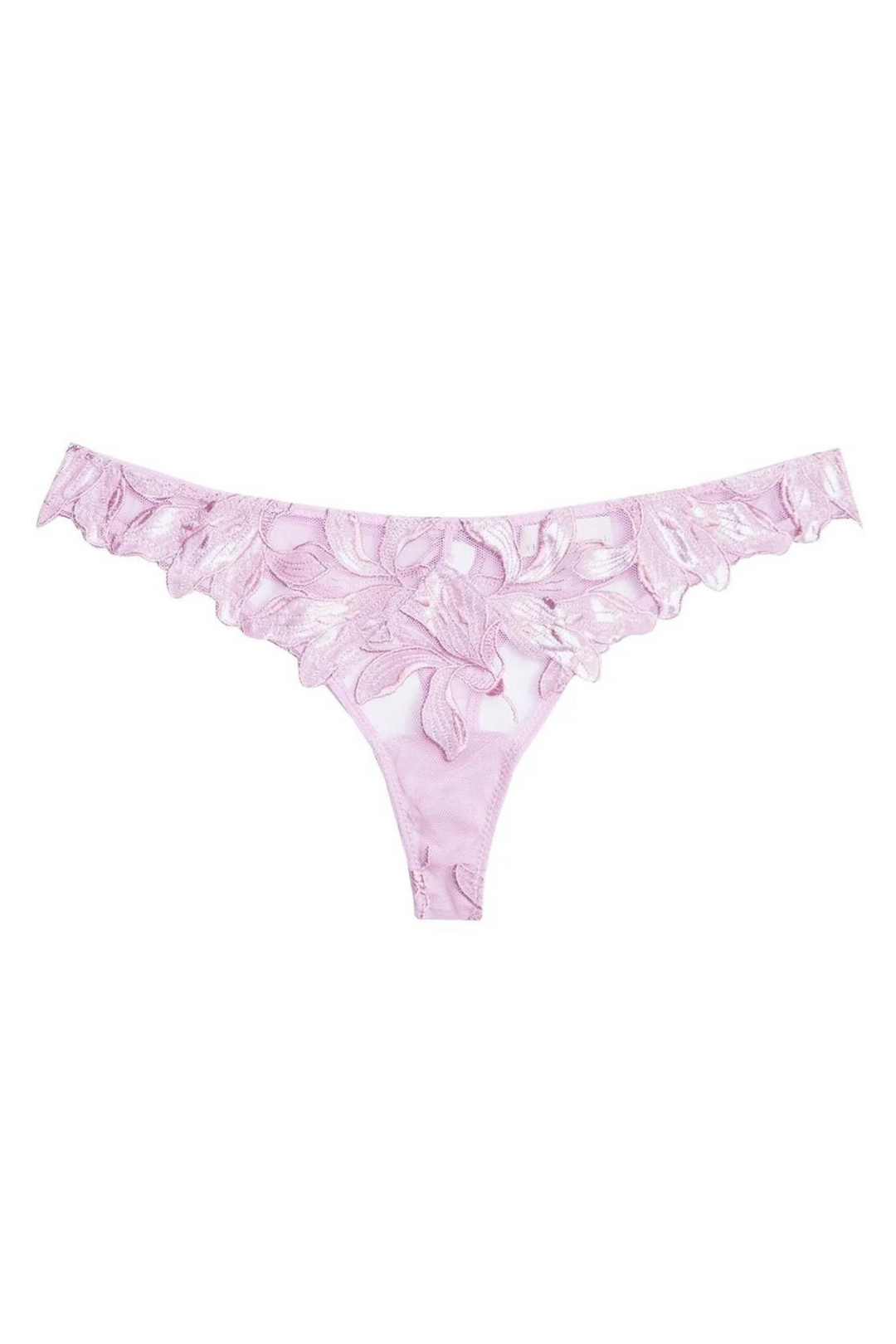 Fleur du Mal Lily Velvet Lavender Thong