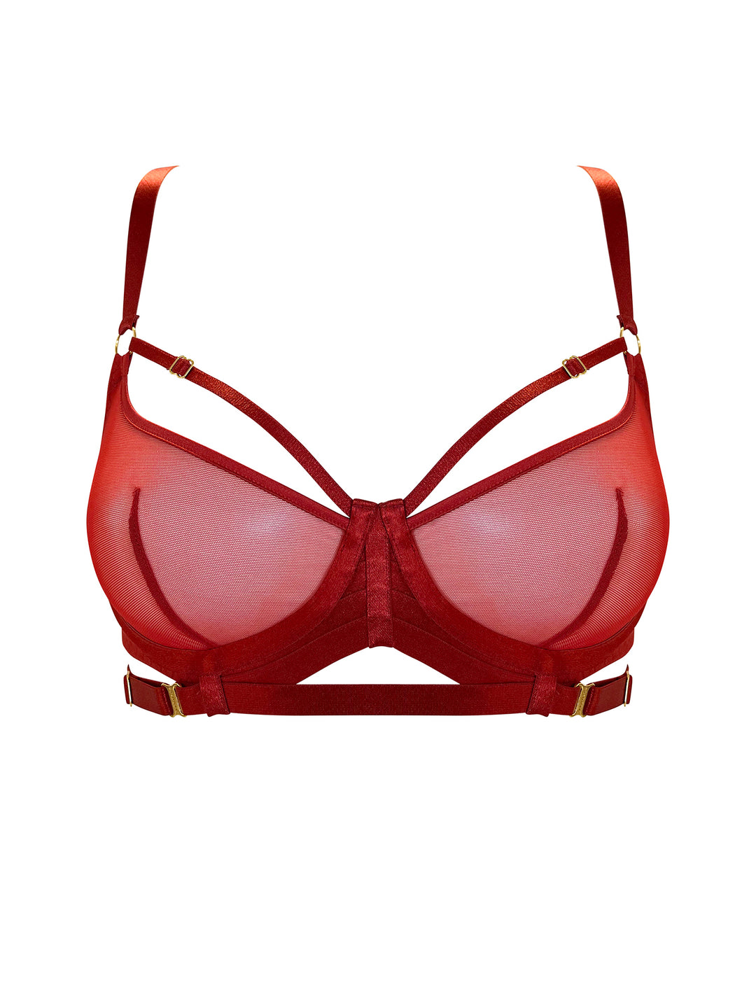 Bordelle Signature Balconette Wire Bra Burnt Red