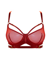 Bordelle Signature Balconette Wire Bra Burnt Red