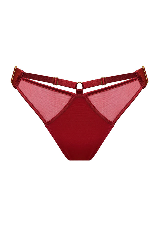 Bordelle Signature Mesh Brief Burnt Red