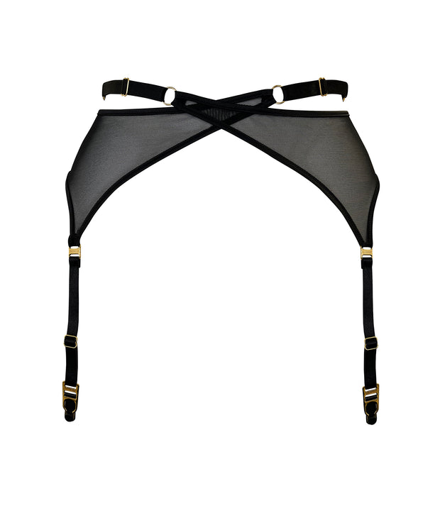 Bordelle Signature Mesh Wrap Suspender Black