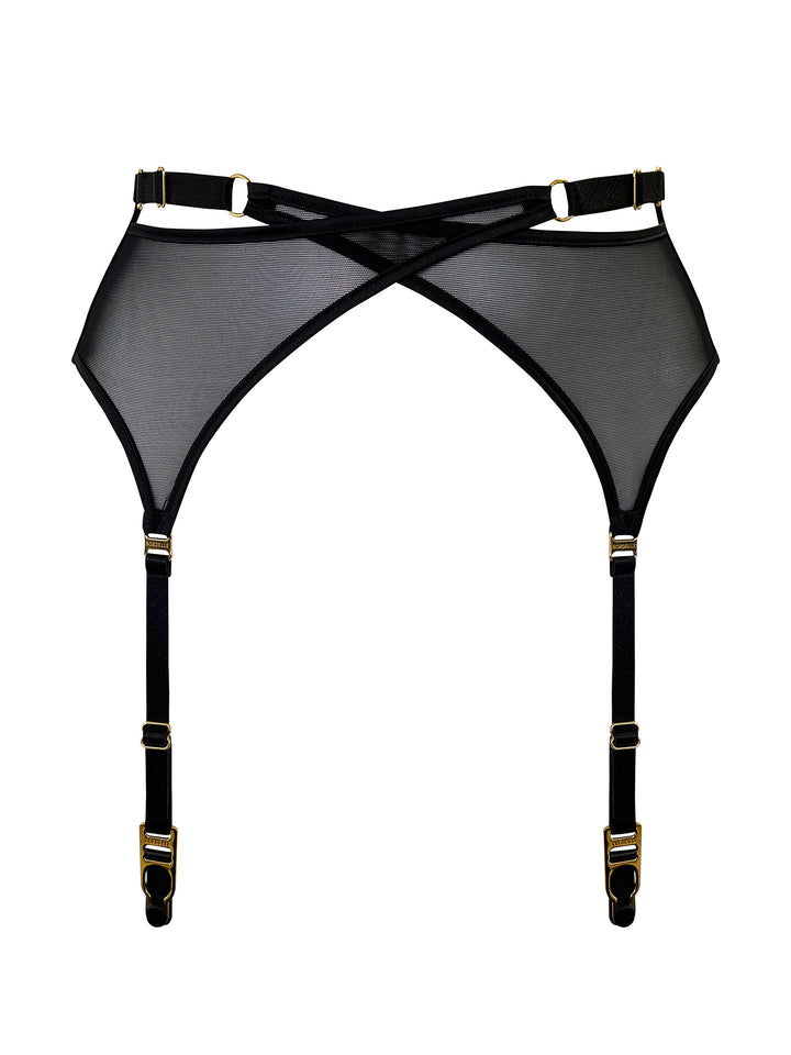 Bordelle Signature Mesh Wrap Suspender Black