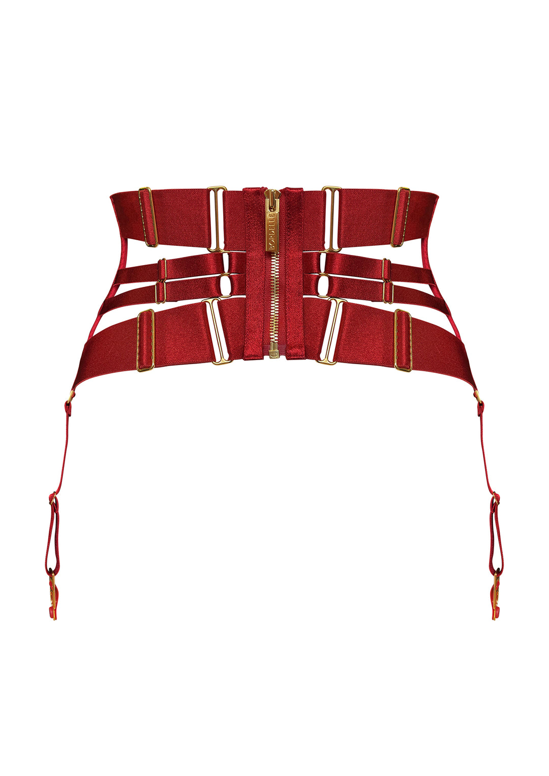 Bordelle Signature Panelled Cincher Burnt Red