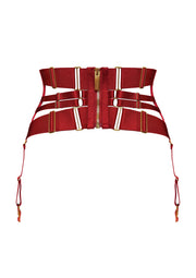 Bordelle Signature Panelled Cincher Burnt Red