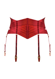 Bordelle Signature Panelled Cincher Burnt Red