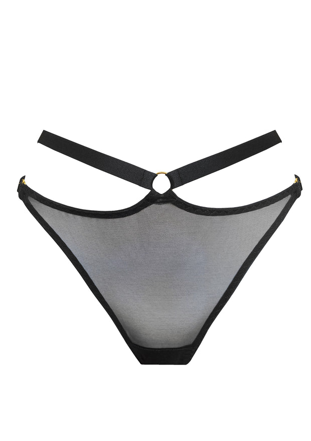 Bordelle Signature Mesh Harness Thong Black