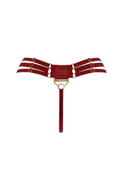 Bordelle Signature Multi Strap Thong Burnt Red