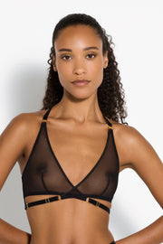 Bordelle Signature Mesh Wrap Bra Black