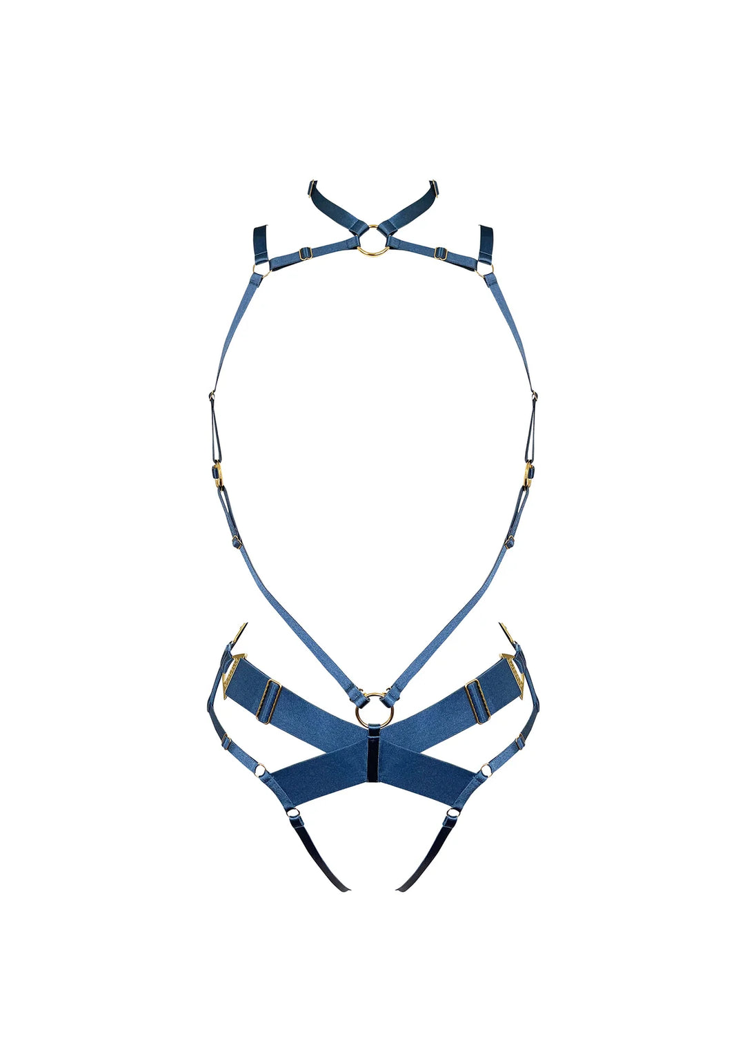 Bordelle Syra Bondage Body Harness Denim