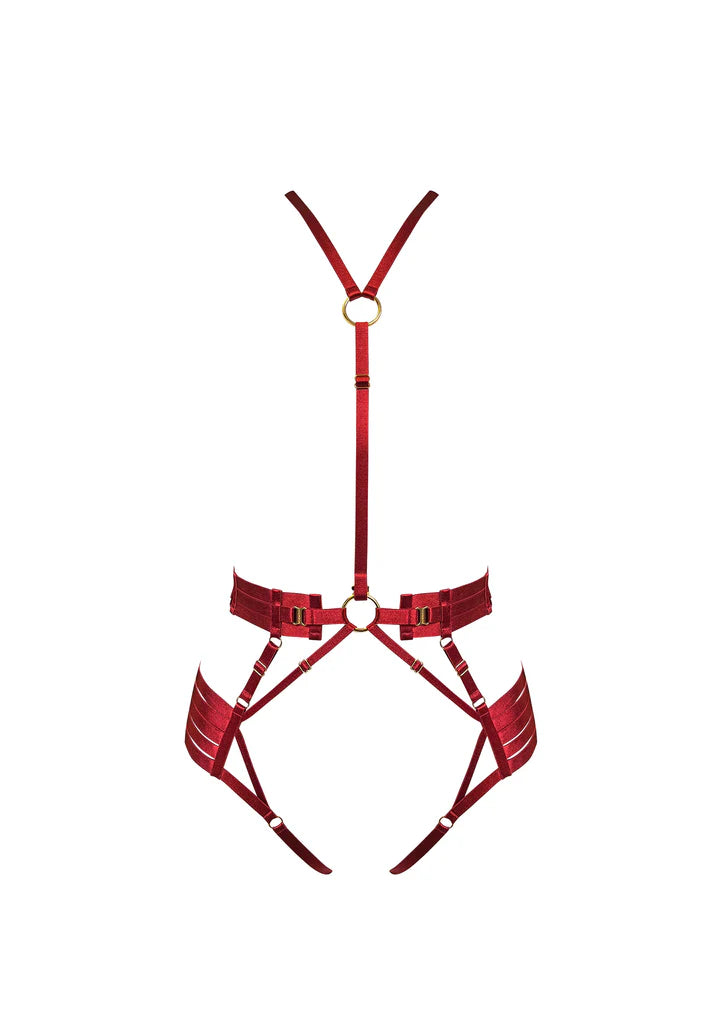 Bordelle Signature Strap Body Harness Red