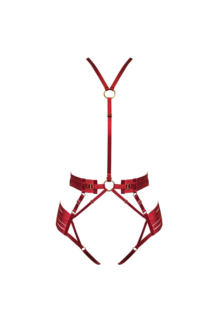 Bordelle Signature Strap Body Harness Red