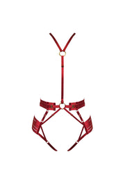 Bordelle Signature Strap Body Harness Red