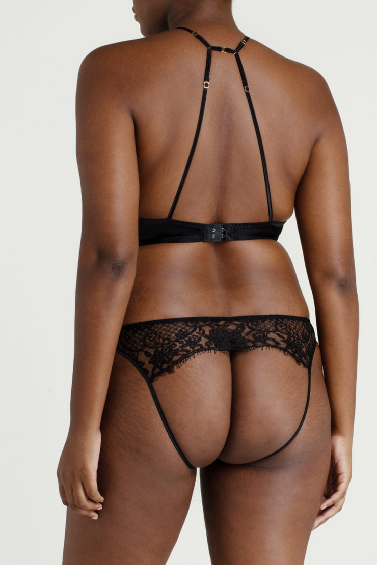 Coco de Mer, Hera Quarter cup bra, Sexy black lingerie