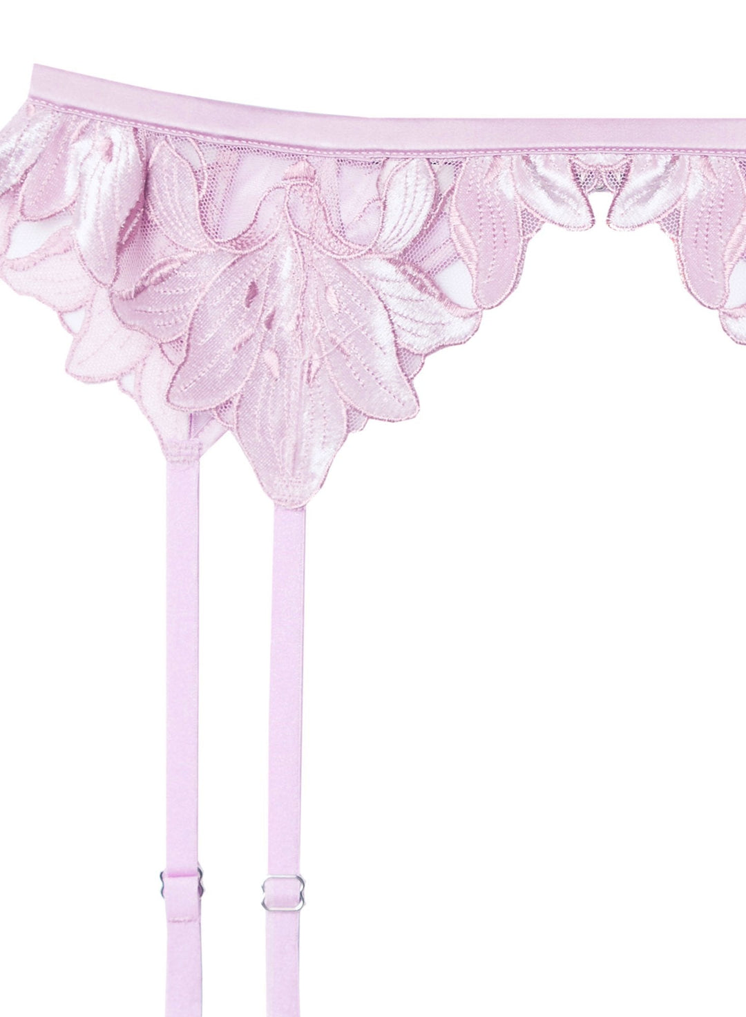 Fleur du Mal Lily Velvet Lavender Suspenders