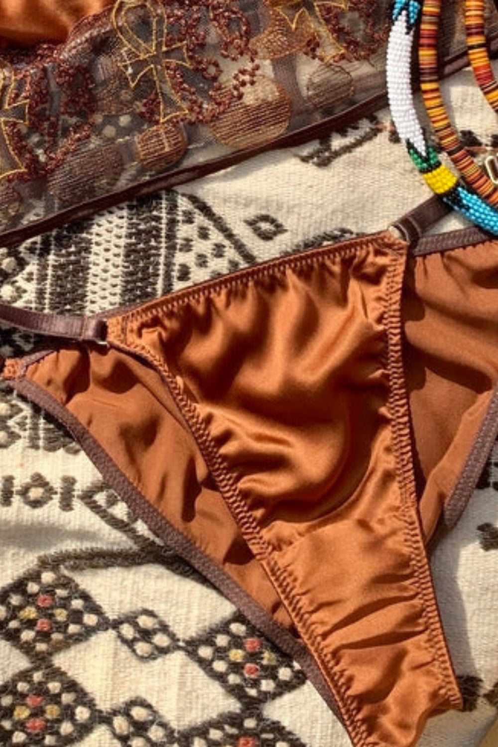 Ihuoma Mawu Copper Silk Tanga Brief