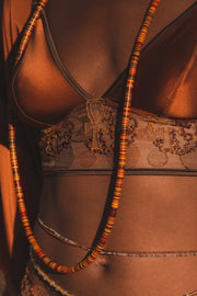 Mawu Silk Embroidery Longline Bralette bra Ihuoma