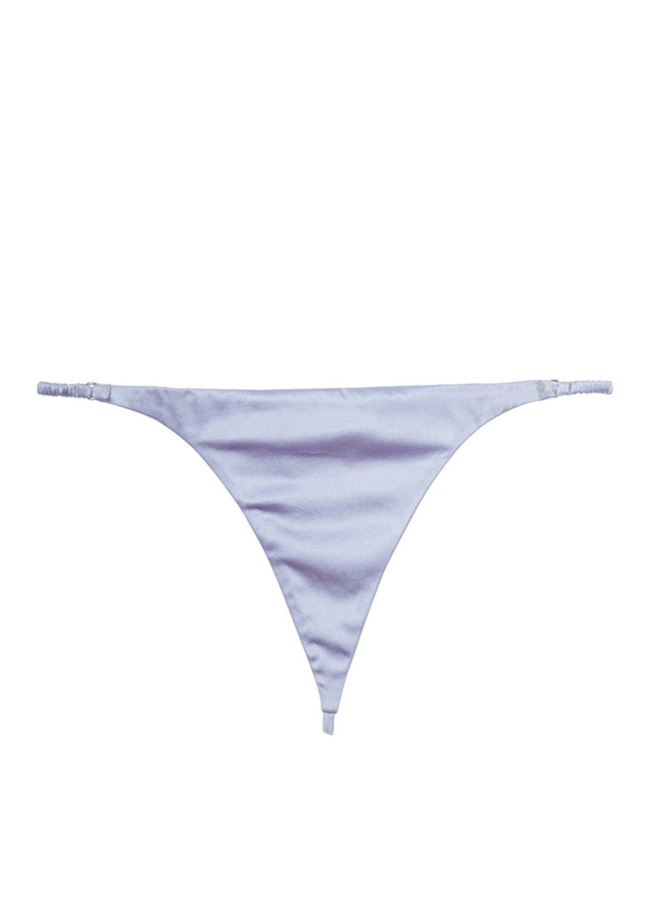 Fleur du Mal | Luxe Thong | Silk underwear | Blue lingerie | NIN Luxury  Lingerie